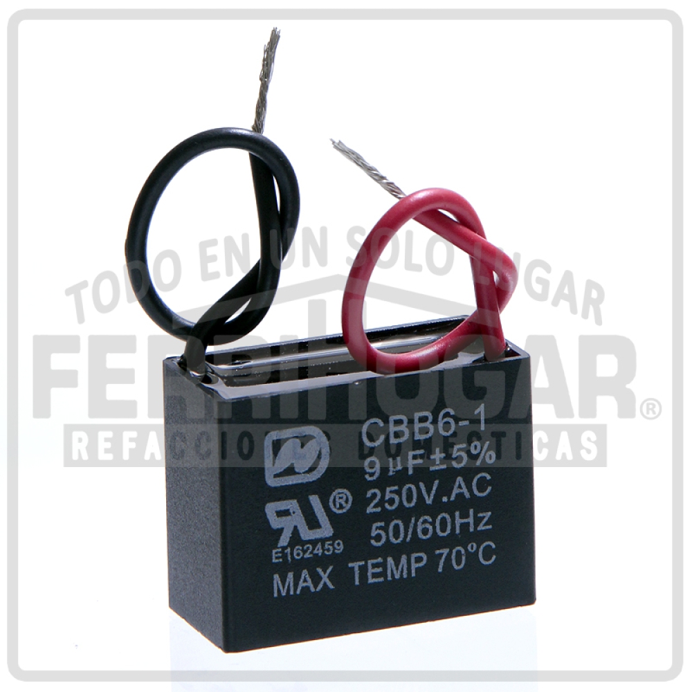 CAPACITOR VENTILADOR 9 MFD 250V