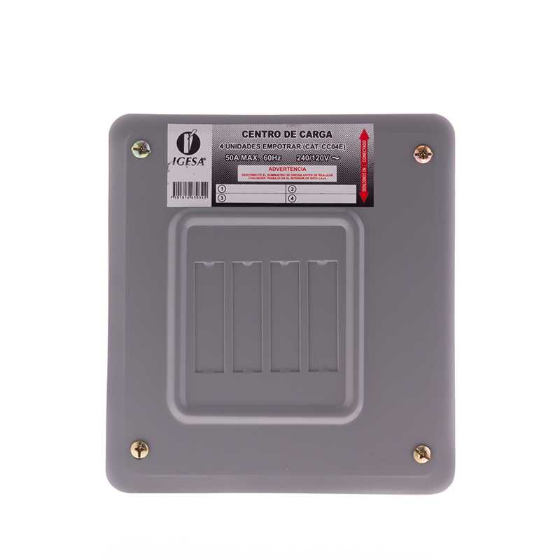 CENTRO DE CARGA PARA EMPOTRAR DE 4 POLOS